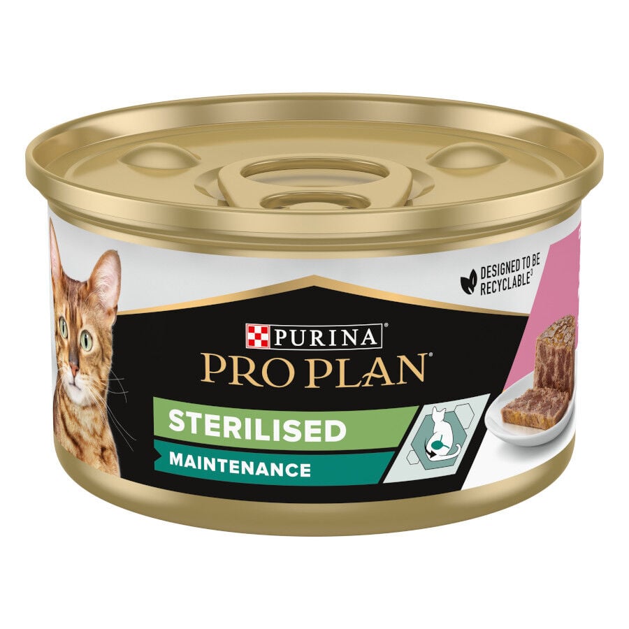 Pro Plan Sterilised Maintenance Terrina con at&uacute;n y salm&oacute;n para gatos